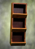 Distressed Reddish Finish Wood Vertical Bin